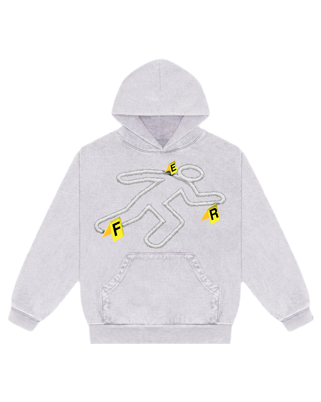 Crime Scene Hoodie Cool Grey